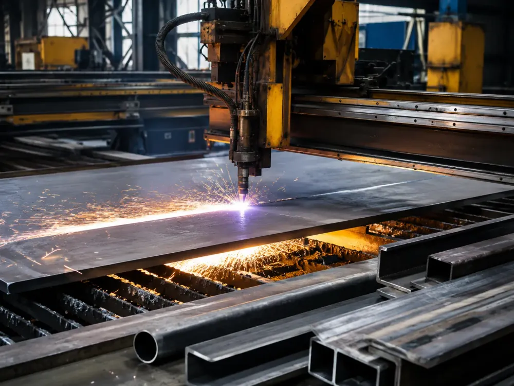 CNC kesim tezgâhında sac plaka kesimi